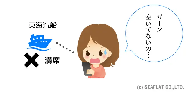 東海汽船が満席だった!