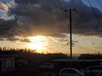 三宅島からの夕日